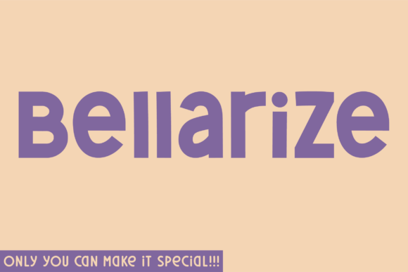 Bellarize: A Unique Sans Serif