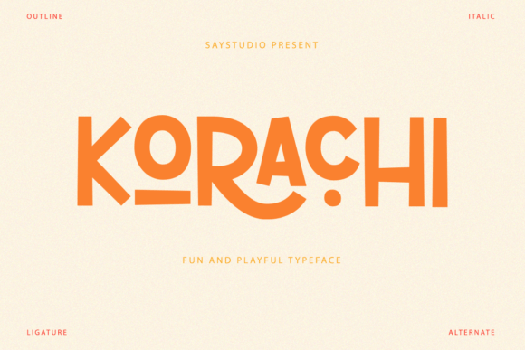 Korachi Font: Playful & Professional