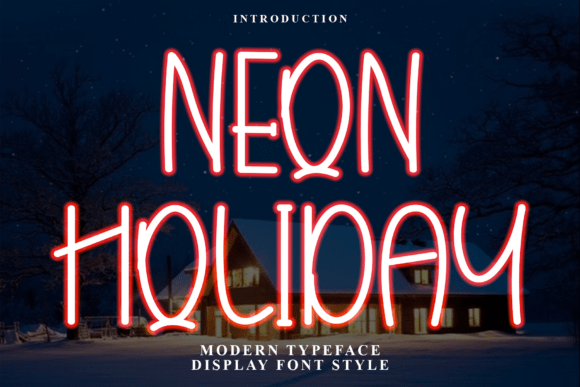 Neon Holiday: A Festive Font for Creative Projects