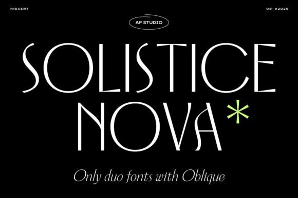Solistice Nova: A Bold Font for Creative Projects