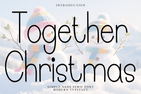 Together Christmas Font for Festive Design